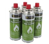 Highlander 227g Butane Gas Cartridges - 4 Pack for Portable Camping Stoves