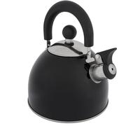 Highlander 2L Deluxe Whistling Kettle: Black Colour: Black