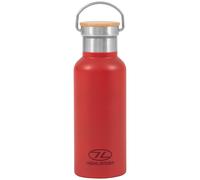 Highlander 500ml Campsite Bottle Water Stainless Steel Leakproof Hydration Red