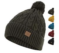 Highlander Beira Lined Bobble Hat: Olive Colour: Olive