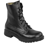 Highlander Boys Ranger Assault Hard Wearing Leather Combat Boots, Black, 6
