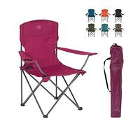 Highlander Camping Chair - Compact & Lightweight Folding Chair, 2.2kg, Portable Chair for Outdoors, Durable Steel Frame Arm Chair with Cup Holder