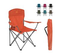 Highlander Camping Chair - Compact & Lightweight Folding Chair, 2.2kg, Portable Chair for Outdoors, Durable Steel Frame Arm Chair with Cup Holder