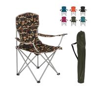 Highlander Camping Chair - Compact & Lightweight Folding Chair, 2.2kg, Portable Chair for Outdoors, Durable Steel Frame Arm Chair with Cup Holder
