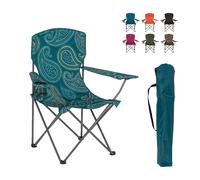 Highlander Camping Chair - Compact & Lightweight Folding Chair, 2.2kg, Portable Chair for Outdoors, Durable Steel Frame Arm Chair with Cup Holder