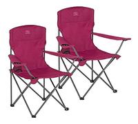 Highlander Camping Chair - Compact & Lightweight Folding Chairs, 2.2kg, Portable Chair for Outdoors, Durable Steel Frame Arm Chairs with Cup Holder
