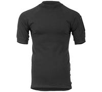 Highlander Combat Tactical T-Shirt Stretch Cotton Pockets on Sleeve Black (Large)