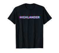 Highlander, Cool Cat Edgy Glitch Aesthetic Art T-Shirt