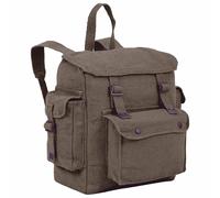 Highlander Cotton Canvas Webbing Backpack Pocketed Army Rucksack Bag - 4 Colours