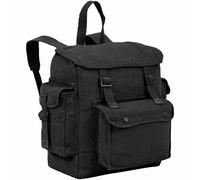 Highlander Cotton Canvas Webbing Backpack Pocketed Army Rucksack Bag - 4 Colours