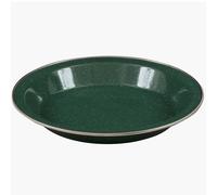 Highlander Deluxe Enamel Vintage Camping Plate: Green Colour: Green