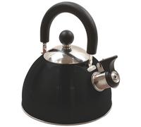 Highlander Deluxe Whistling Kettle - Stainless Steel, 2L Capacity - Great for Camping - Available in Orange and Black