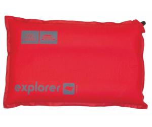 Highlander Explorer Shaped Pillow Anti Slip Red Self Inflating Camping Pillow