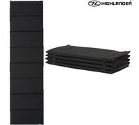 HIGHLANDER FOLDING MILITARY SLEEPING MAT CAMPING ARMY BLACK CADET