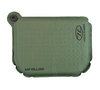 Highlander Kip Self-Inflating Camping Pillow - Lightweight 195g Compact Travel Pillow with Dual Layer Valve, Packs into its Stuff Sack for Ultimate Comfort on Wild Camps & Backpacking (Olive Green)