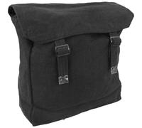 HIGHLANDER LARGE WEB BACKPACK SECURITY CANVAS RUCKSACK HIKING COTTON PACK BLACK