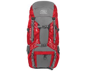 Highlander Lightweight Camping Rucksack - 45L | 65L | 85L - Large Hiking Backpack with Nylon Waterproof Cover - Unisex - Fits Any Hight Due To Adjustable Strap System
