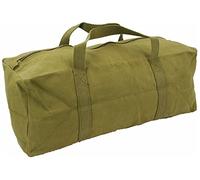 Highlander Mens Equipment Heavy Duty Canvas Tool Bag Travel Canvas Pack Surplus Bag Green Army Military Combat New (Medium- 61 x 18 x 17cm)