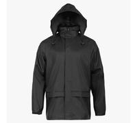Highlander Mens Waterproof Stormguard Lightweight Rain Jacket - Foldaway Hood, Wind Breaker Rain Coat - Perfect for Outdoor, Travel, and Camping