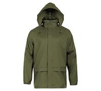 Highlander Mens Waterproof Stormguard Lightweight Rain Jacket - Foldaway Hood, Wind Breaker Rain Coat - Perfect for Outdoor, Travel, and Camping