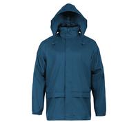 Highlander Mens Waterproof Stormguard Lightweight Rain Jacket - Foldaway Hood, Wind Breaker Rain Coat - Perfect for Outdoor, Travel, and Camping
