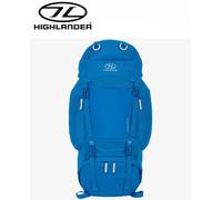 Highlander Rambler 66L Litre Rucksack Trekking Hiking Travel Backpack Blue