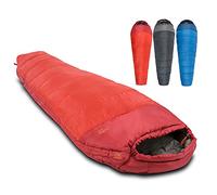 Highlander Sleeping Bag for Adults - 3-4 Season Sleeping Bags - Thick 400gsm Double Layer Insulation for Cold Weather Camping - Thermal Hood with Draw Cord - Compressible Carry Bag