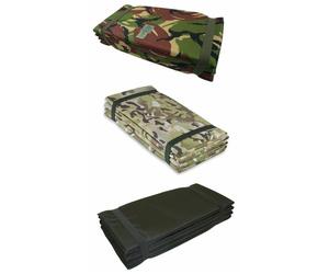 Highlander Z Folding Sleeping Mat Army Military Camping Mat HMTC, CAMO, Black