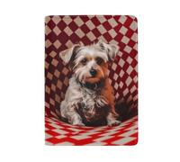 Highlands Cow and Flowers Passport and Boarding Pass Holder Passport Wallet for Women Travel, White Red Geometric Space Puppy