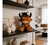Highlands Cow Plushes Toy, Graduation Highlands Stuffed Animal, Cute Stuffy Plushies Graduation Keepsake Gift for Her Him College (Brown-C)