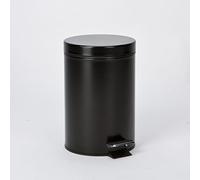 Highlands REDUCED TO CLEAR. LESS THAN HALF PRICE! Waste Pedal Bin with Lid Kitchen Bathroom Office Steel Household Dustbin 3l 5l 12l 20l 30l (3L, Black)