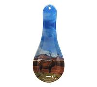 Highlands Stag Melamine Brown Spoon Rest Kitchen Tableware Male Deer Design