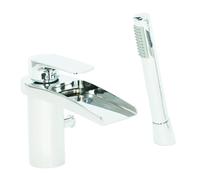 Highlife Bathrooms ALFORD MONO BATH SHOWER MIXER & SHOWER KIT High Alford Bathroom Tap Range Chrome Finish