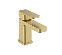 Highlife Bathrooms FIFE BRUSHED BRASS MONO BASIN MIXER & PUSH WAST Fife Bathroom Tap Range Brushed Brass Finish