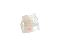 Highlight high transparency resin key cap on mechanical keyboard, pine needles flower key cap highlighting flower key cap