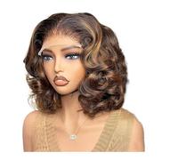Highlight Human Hair 13x4 HD Transparent Lace Front 4/27 Ombre Blonde Straight Frontal Glueless Pre Plucked With for Black Women(12inch)