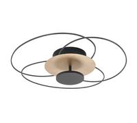 HighLight LED ceiling light Fiore, 2,700 K, black/gold
