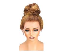 Highlight Ombre Deep Wave 360 HD Lace Front Wigs, Human Hair Pre Plucked Glueless Wigs Water Wave Honey Blonde Curly Lace Frontal Wigs For Women Womans Hair Topper(18inch)
