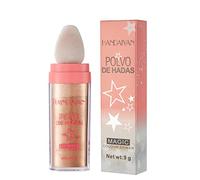 Highlight Patting Powder Facial High Light Blusher Sparkly Shimmer Natural High Gloss Powder For Face Body Hair Fairy High Light Patting Powder (Gloden Brown)
