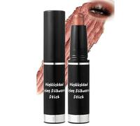 Highlighted Lying Silkworm Stick Metallic Cream Eyeshadow - Shimmering Rose-Gold Long Lasting Waterproof Eye Makeup with Glitter, High Pigmented Blendable Formula for Sensitive Eyes, Eco-Friendly