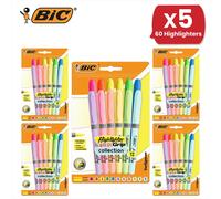 Highlighter Grip Assorted PK12 - 5 Packs Bic Multi One Size