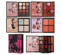 Highlighter Makeup Palette, 4 Layers Foldable Multifunction Beauty Products Glitter Makeup Palette For Mature Women Artist Wedding Prom Office Evening Fashion Daily