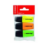 Highlighter - STABILO BOSS MINI Pack of 3 Assorted Colours, 07/3-11