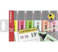 Highlighter - STABILO BOSS ORIGINAL - My STABILO Journal - Pack of 6 - Assorted Colours