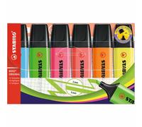 Stabilo Boss Original Highlighters Wallet of 6 Assorted Colours, none