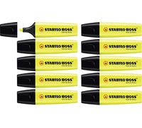 Highlighter - STABILO BOSS ORIGINAL - Pack of 10 - Yellow