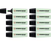 Highlighter - STABILO BOSS ORIGINAL Pastel - Pack of 10 - Hint of Mint