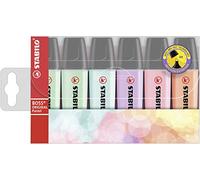Highlighter - STABILO BOSS ORIGINAL Pastel - Pack of 6 - Assorted Colours