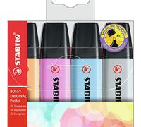 Highlighter - STABILO BOSS ORIGINAL Pastel - Pale Orange, Cloudy Blue, Frozen Fu