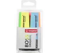 Highlighter - STABILO BOSS ORIGINAL - Round box of 6 - Yellow, Green, Orange, R